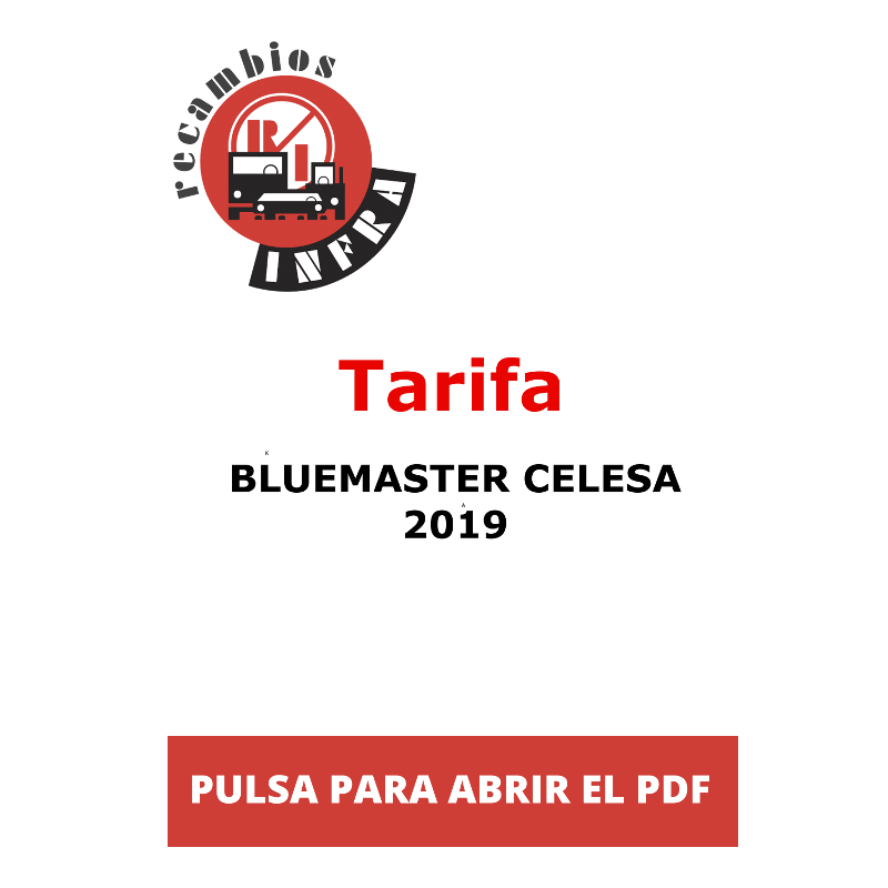 recambios-infra-Tarifa BLUEMASTER CELESA. 2019